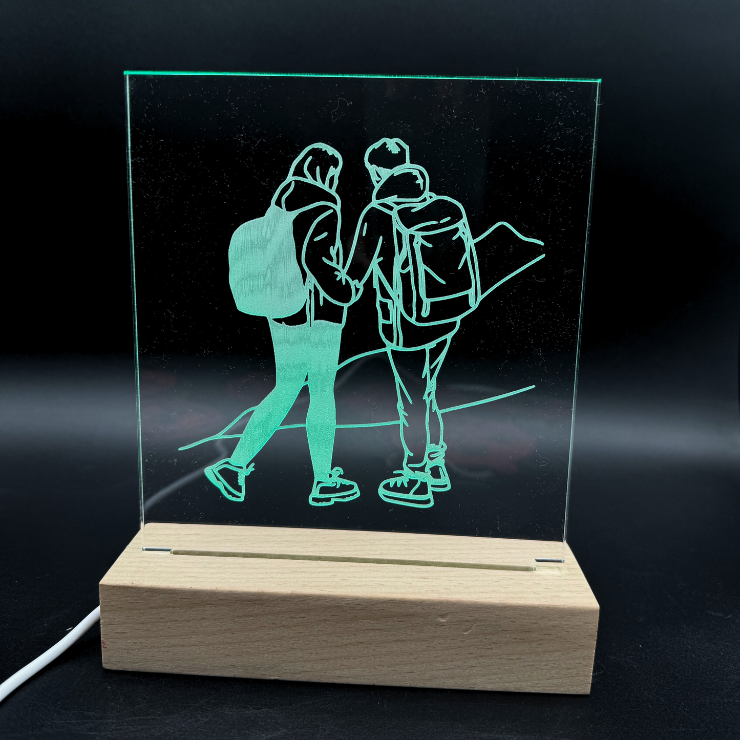 Lámpara metacrilato grabada - LED (Con tu foto)