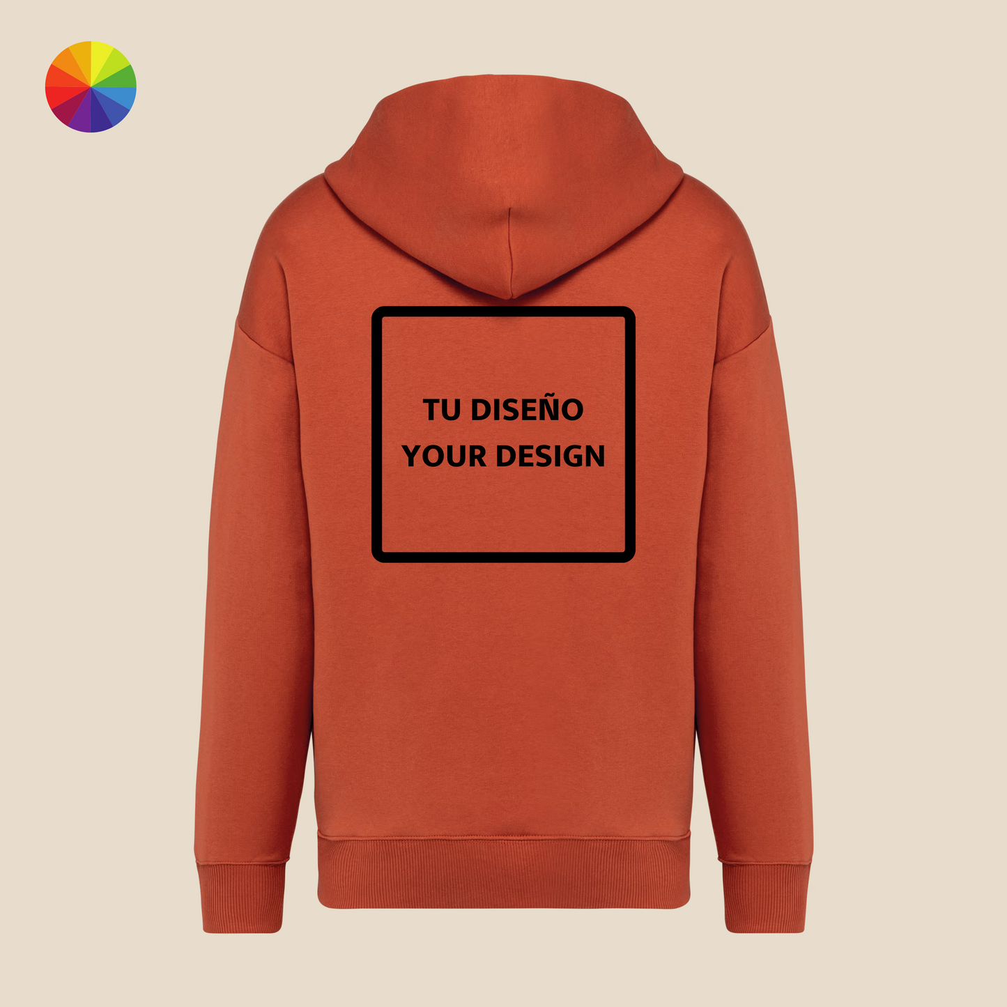 Sudadera oversize con capucha "Creative way by IsART"