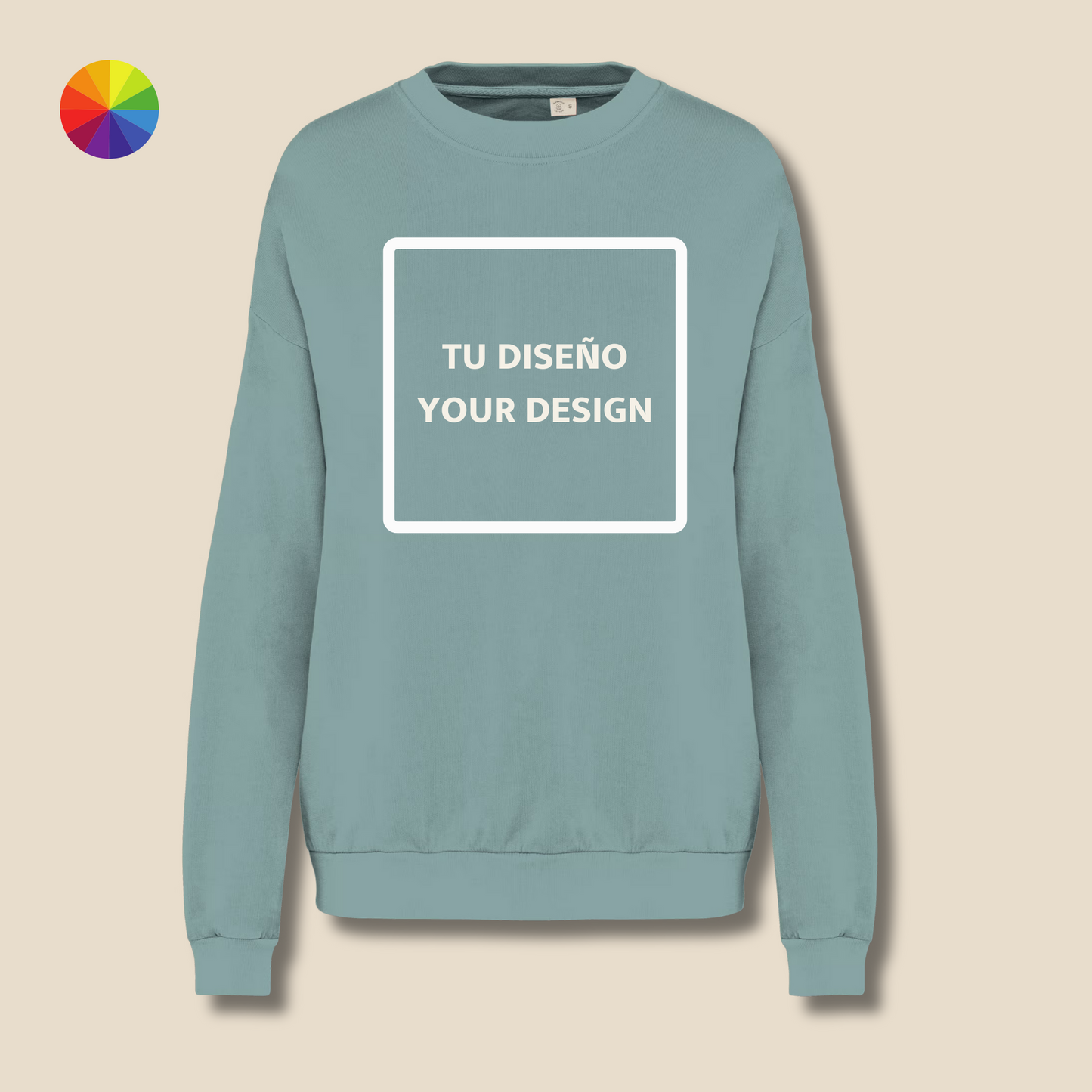 Sudadera sin capucha terry oversize "Creative way by IsART"