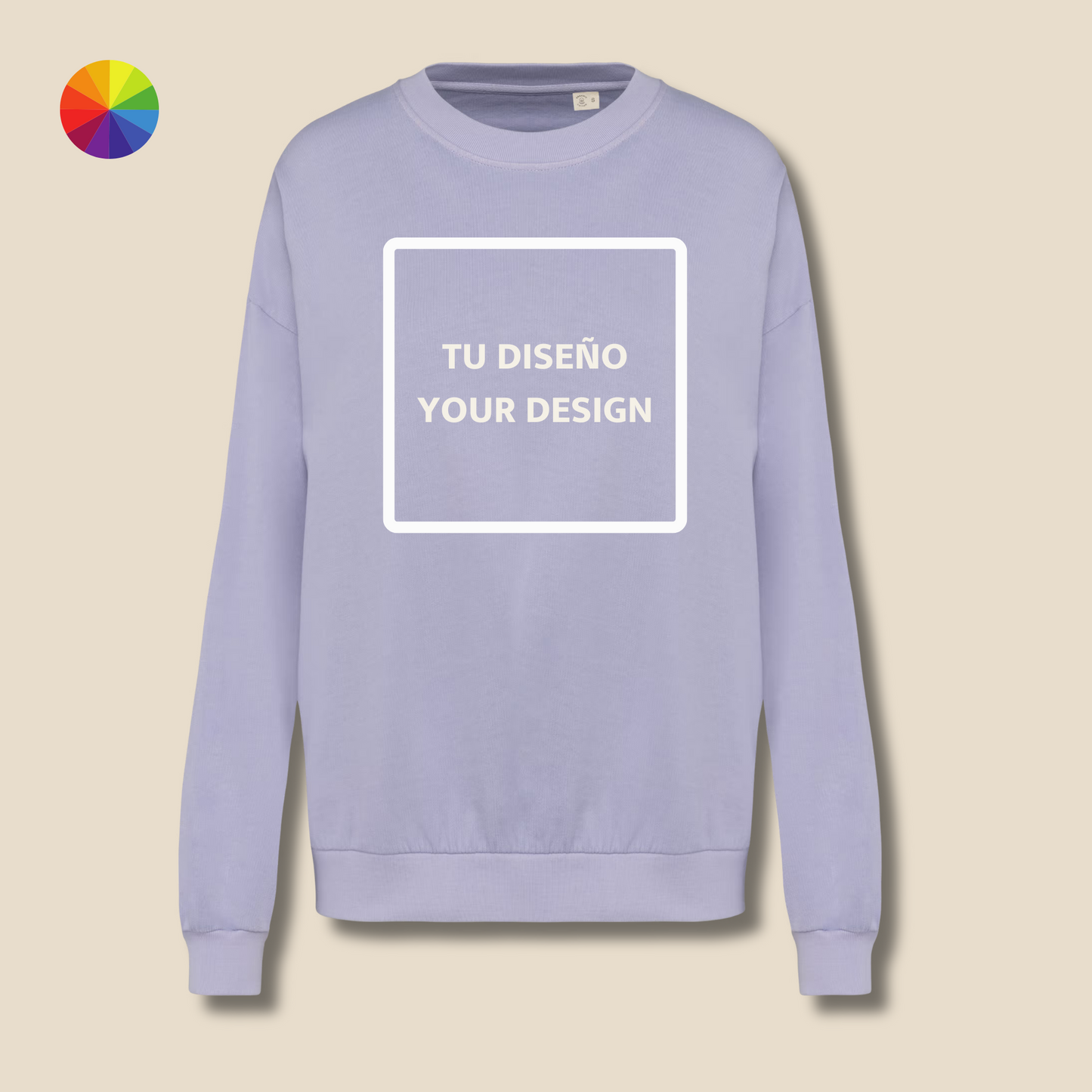 Sudadera sin capucha terry oversize "Creative way by IsART"