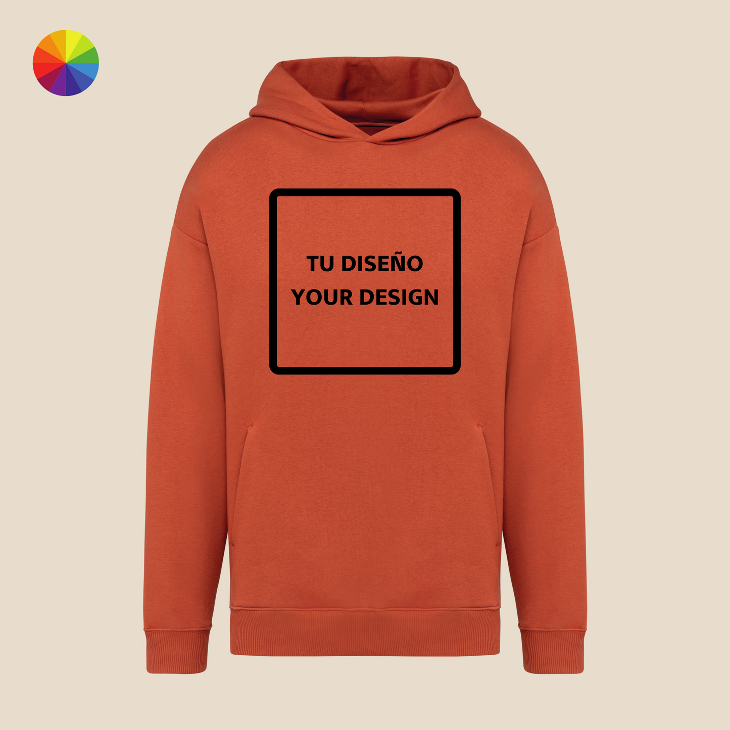 Sudadera oversize con capucha "Creative way by IsART"