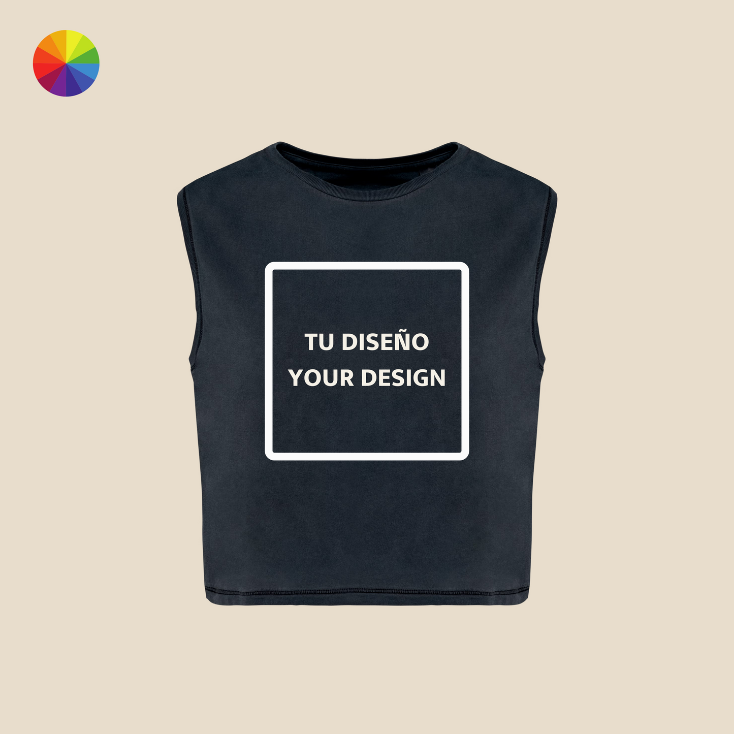 Camiseta crop tirantes "Creative way by IsART"