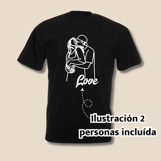 Camiseta "Pareja" personalizada