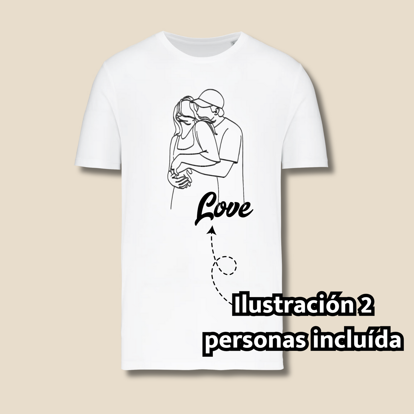 Camiseta "Pareja" personalizada