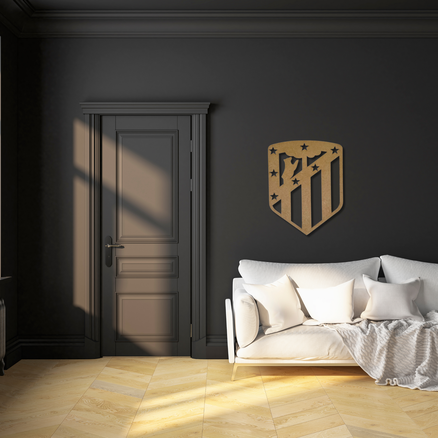 Cuadro decorativo madera Escudo Atletico de Madrid