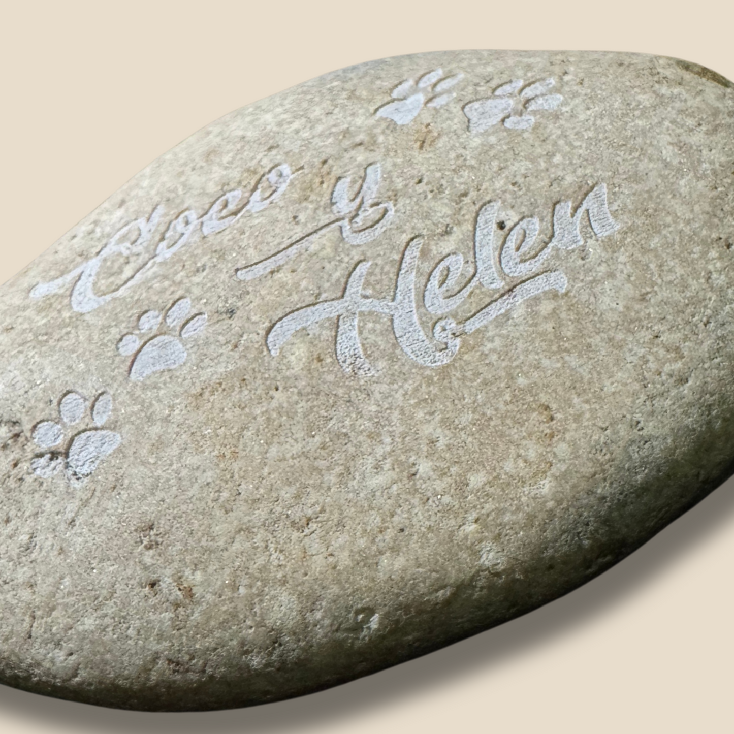 PIEDRA conmemorativa  para mascotas - Grabado laser